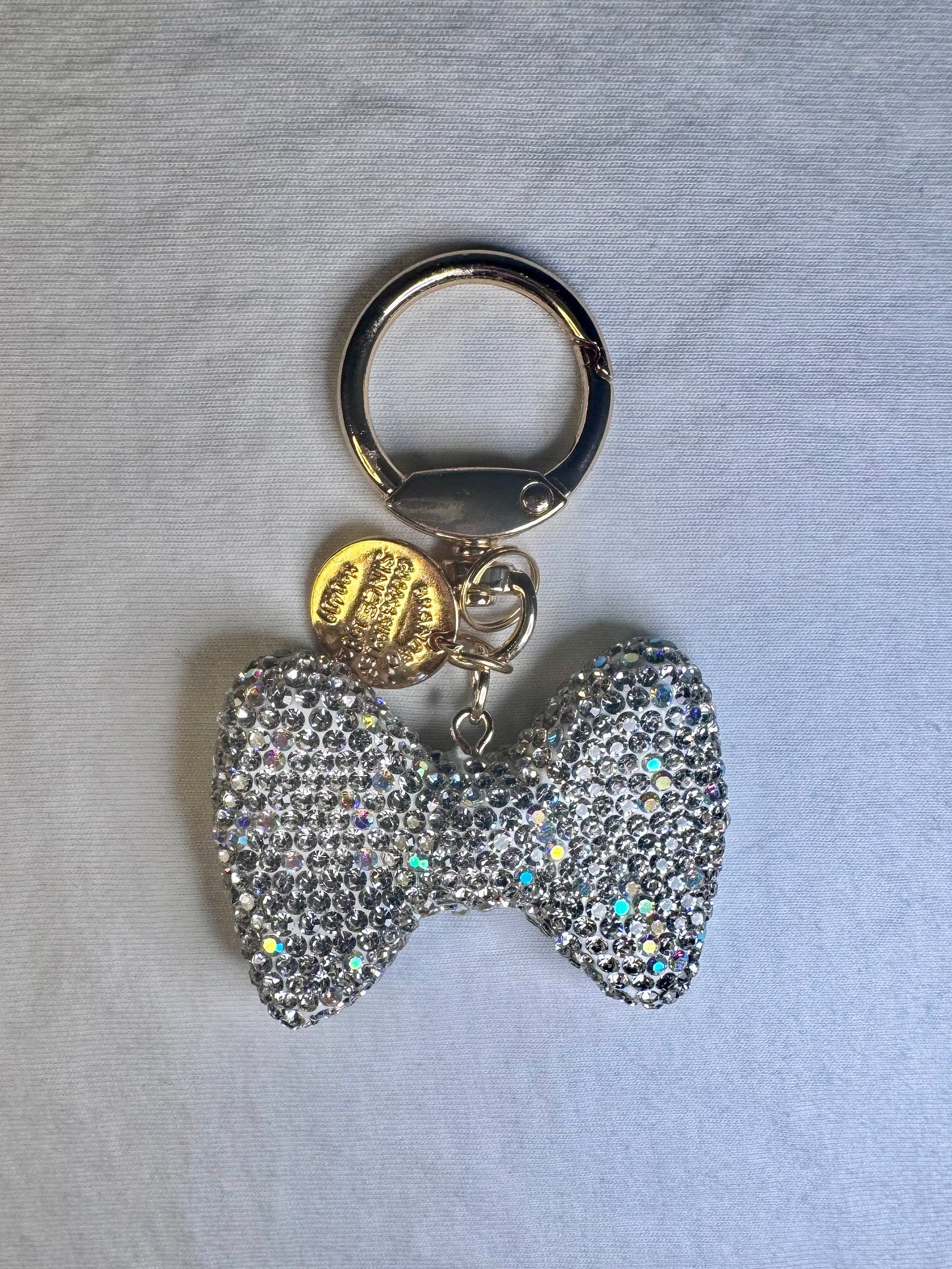 Bow Coquette White Keychain