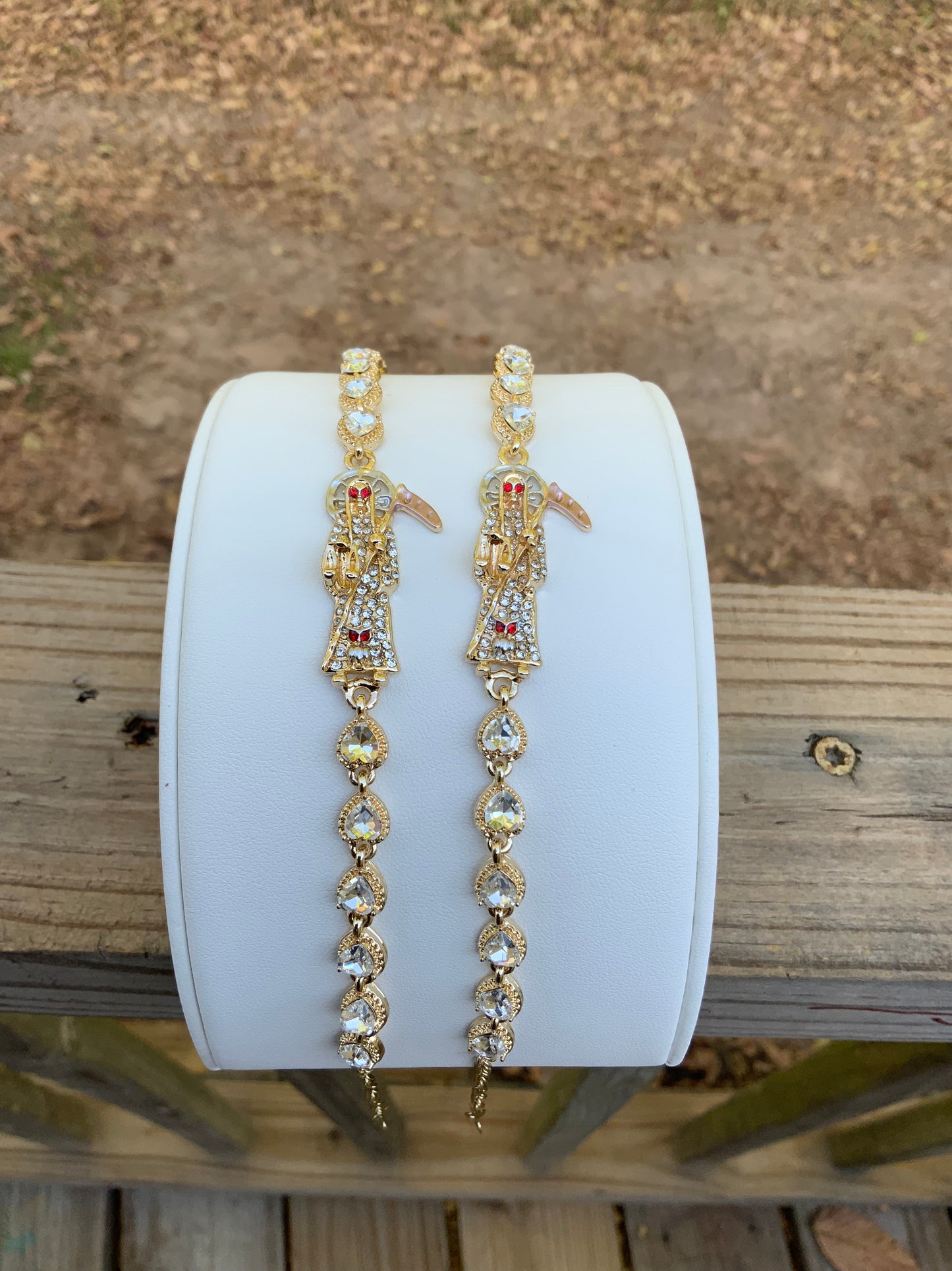 Santa Muerte Corazones Bracelet
