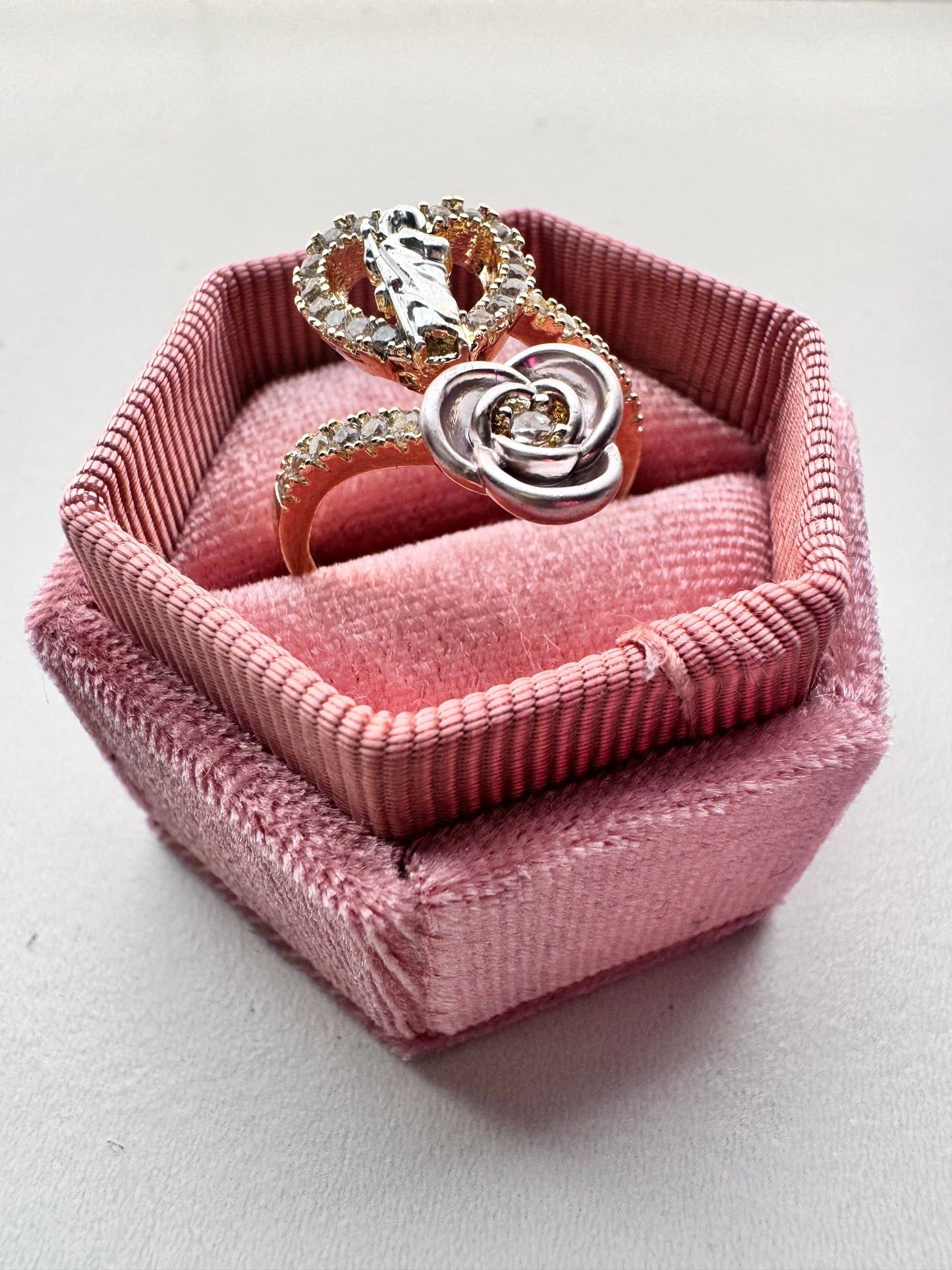 San Judas Rose Adjustable Ring
