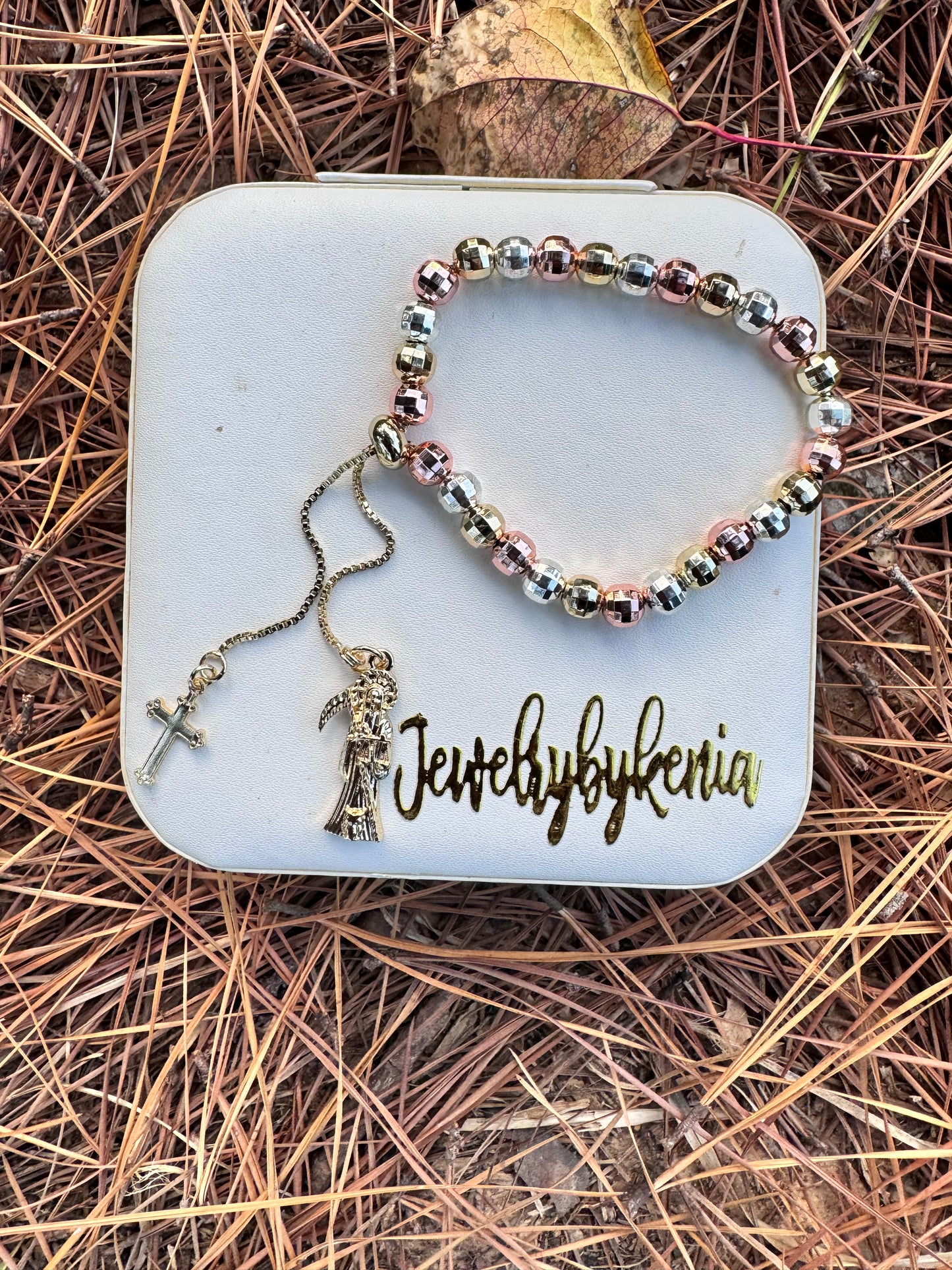 Santa Muerte Rosario Bracelet
