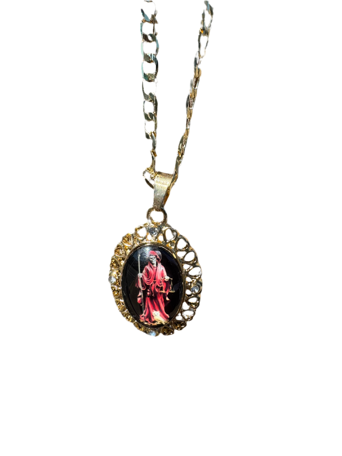 Santa Muerte Encapsulated Image Black