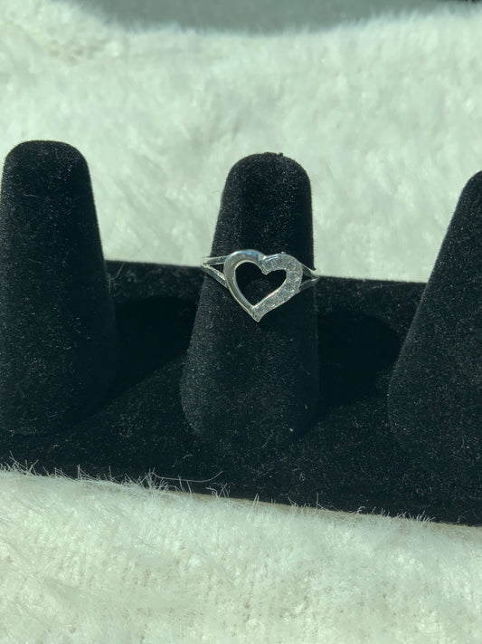 Half Bling Corazon Ring (Size 5)