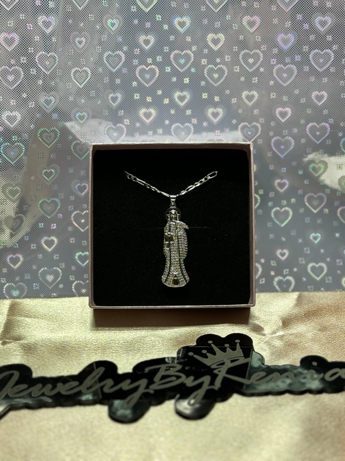 Silver Santa Muerte Necklace