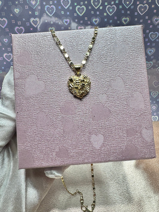 Small Heart Nugget Necklace