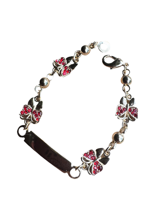 Red Butterfly Baby Bracelet Esclava