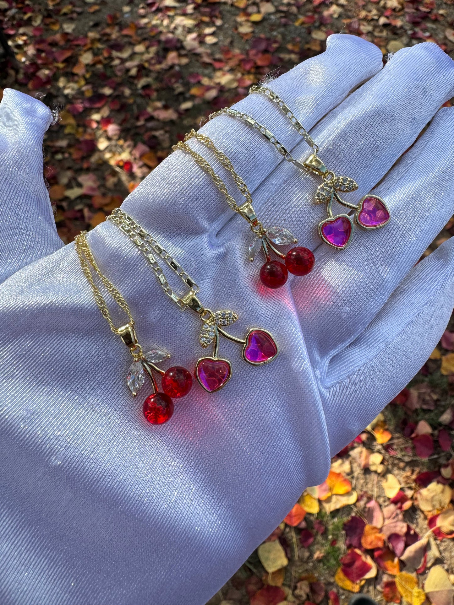 Red Round Cherry Necklace