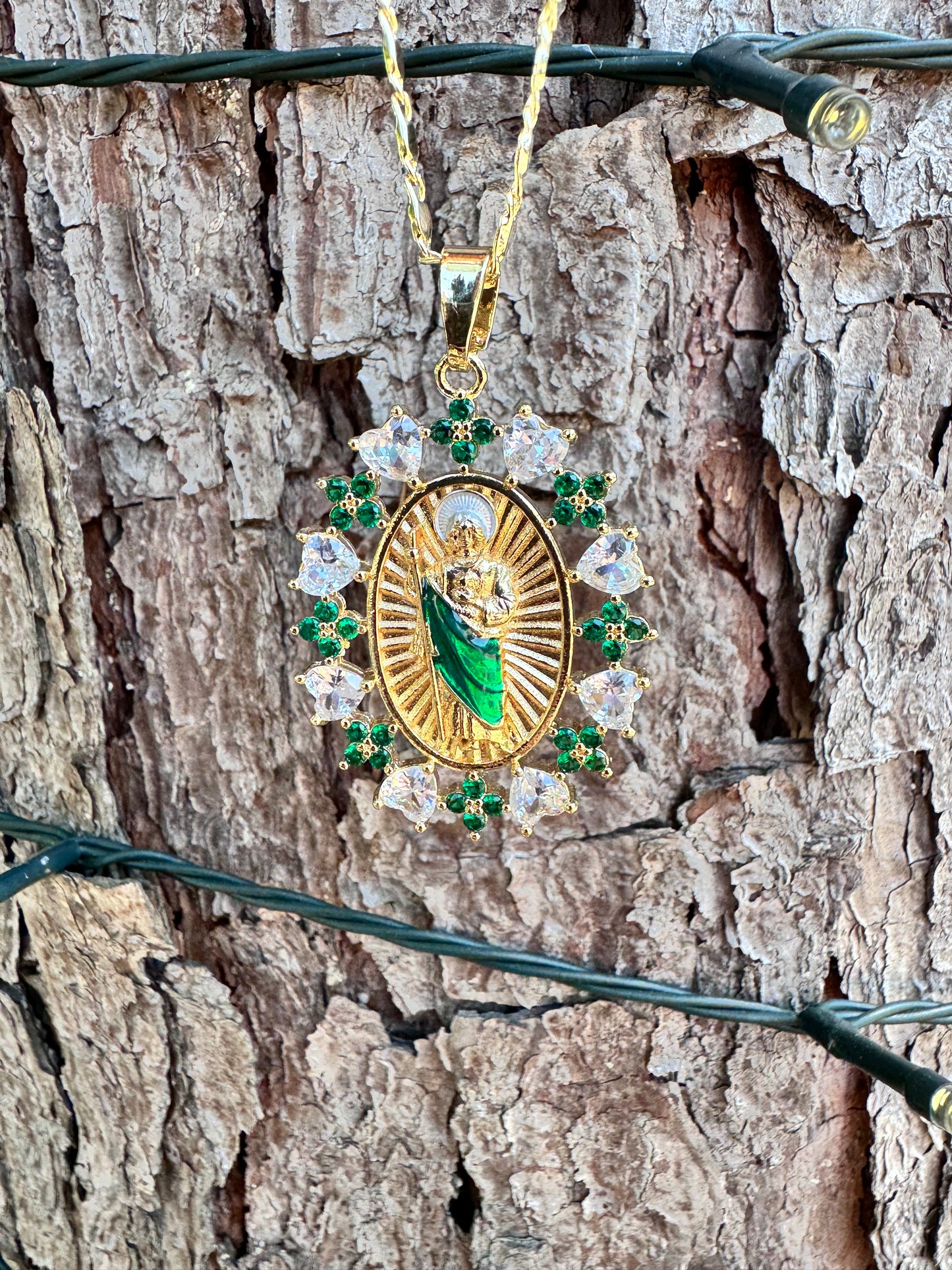 San Judas Corazones Oval Medalla