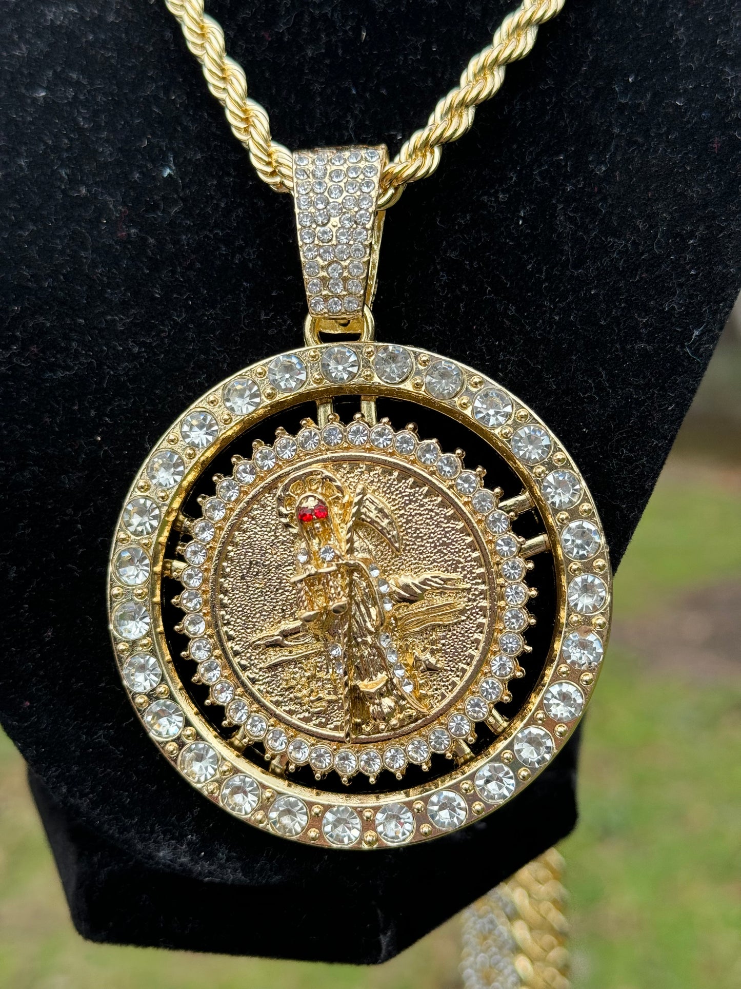 Santa Muerte Roulette Iced Chain