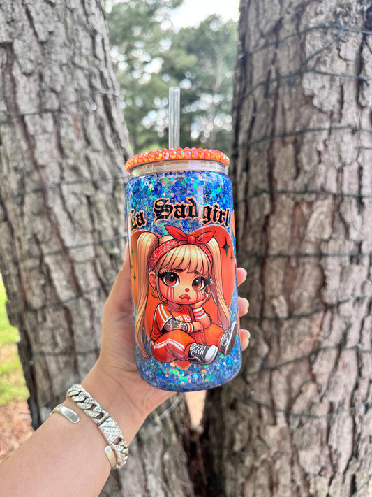 La Sad Girl Blue Snowglobe