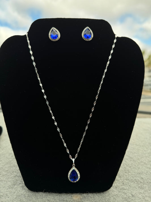 Blue Teardrop Set