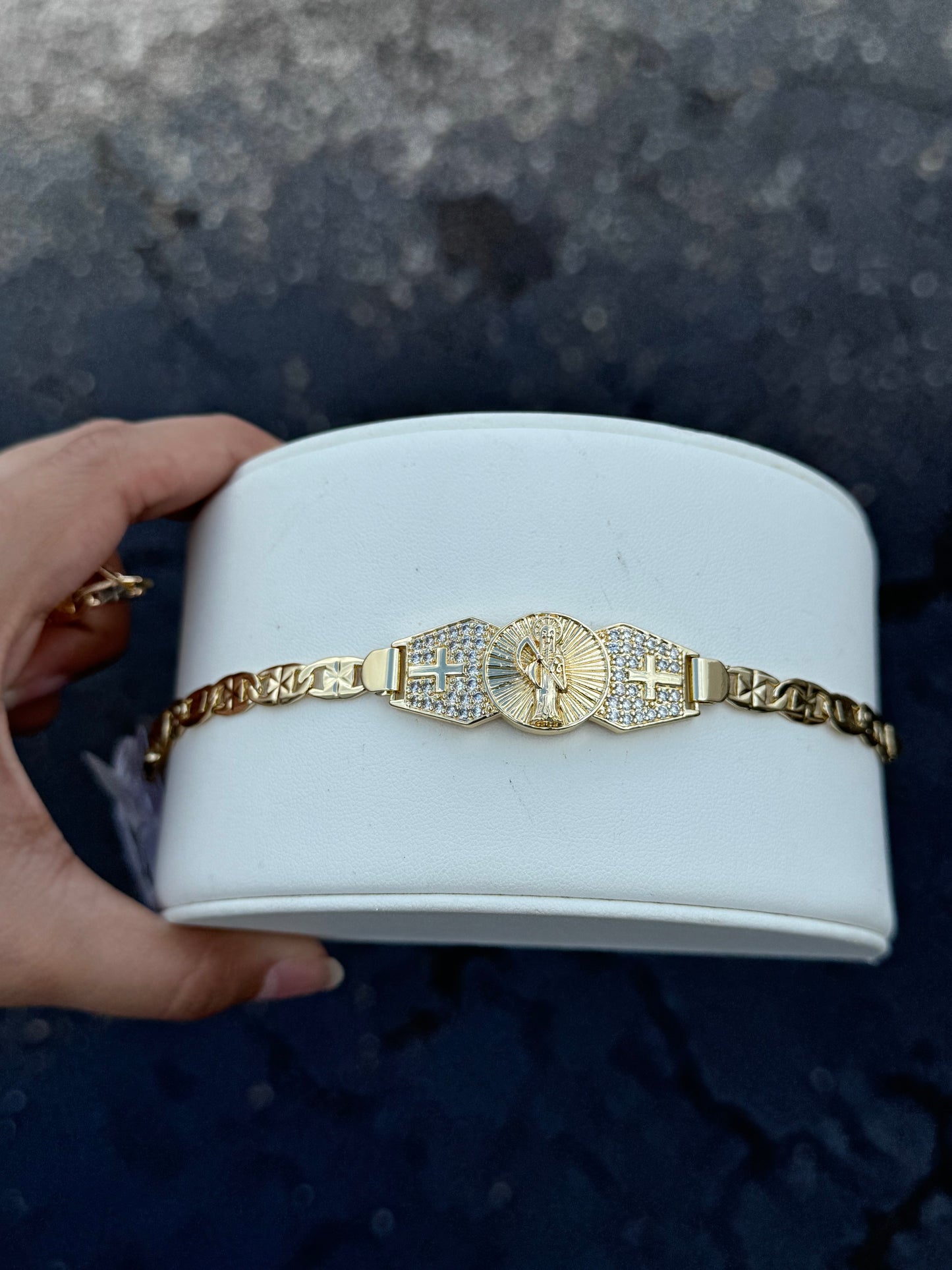 Santa Muerte Valentino Golden Esclava