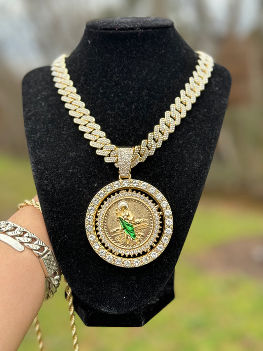 San Judas Roulette Iced Chain necklace