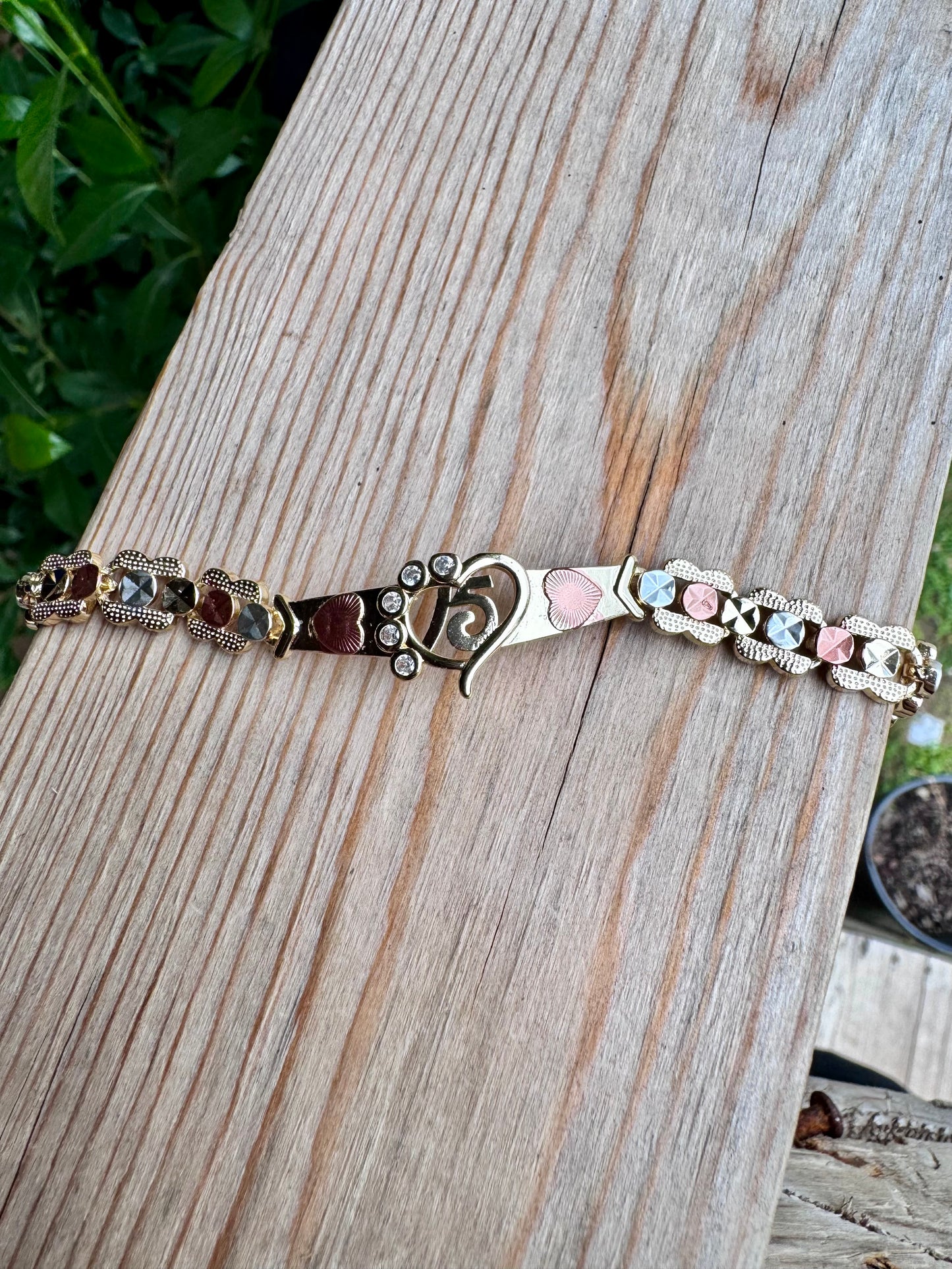 Quinceañera Heart Plate Esclava