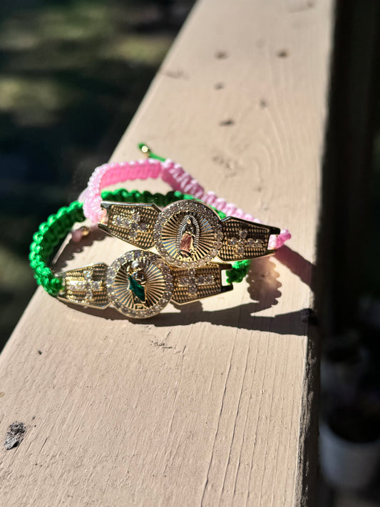 San Judas y Virgencita Couple Bracelet