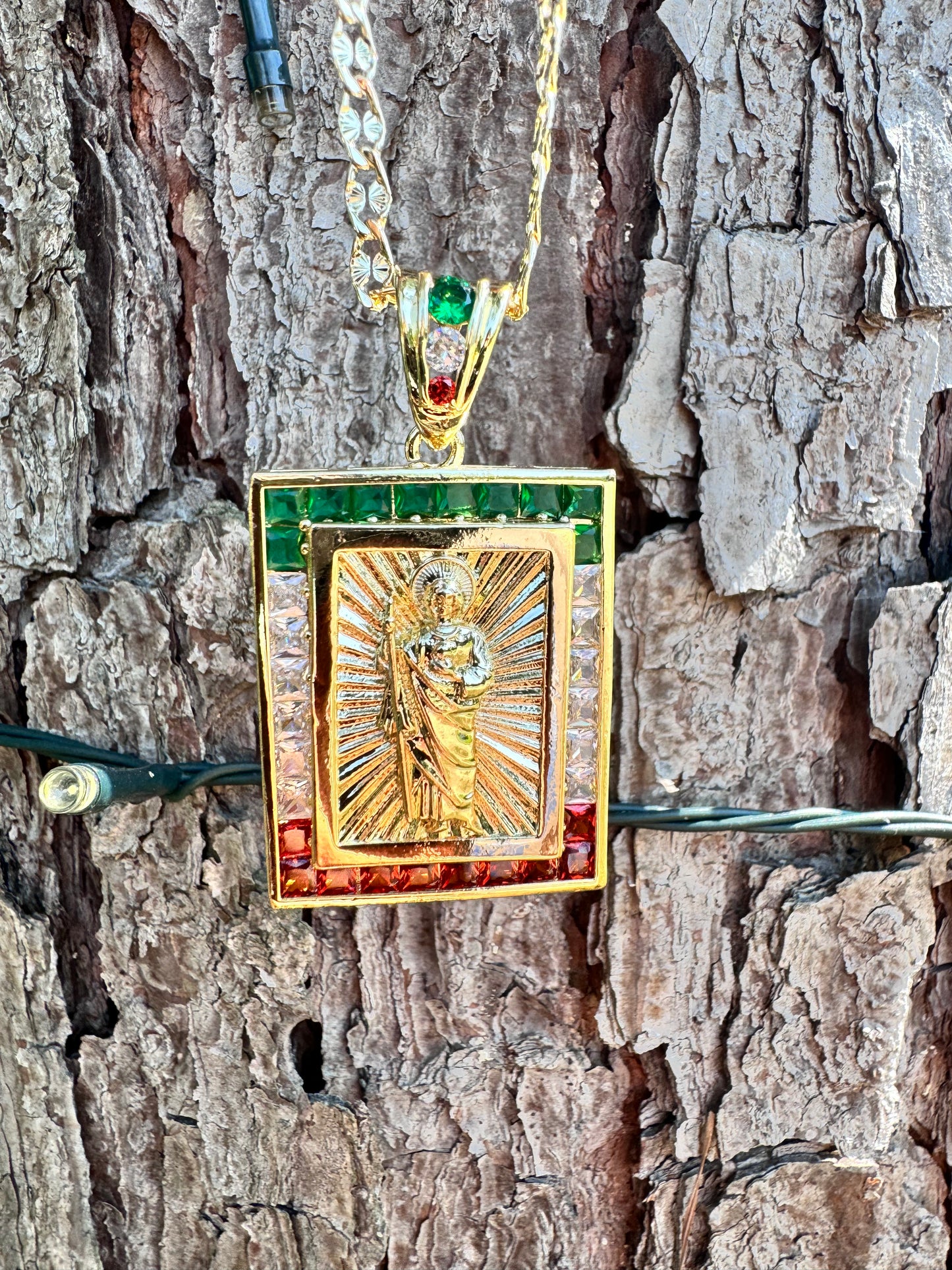 San Judas Cuadrado Necklace