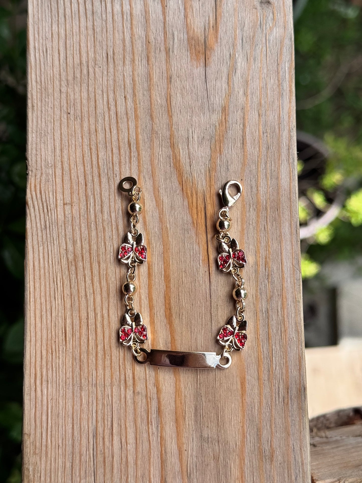 Red Butterfly Baby Bracelet Esclava