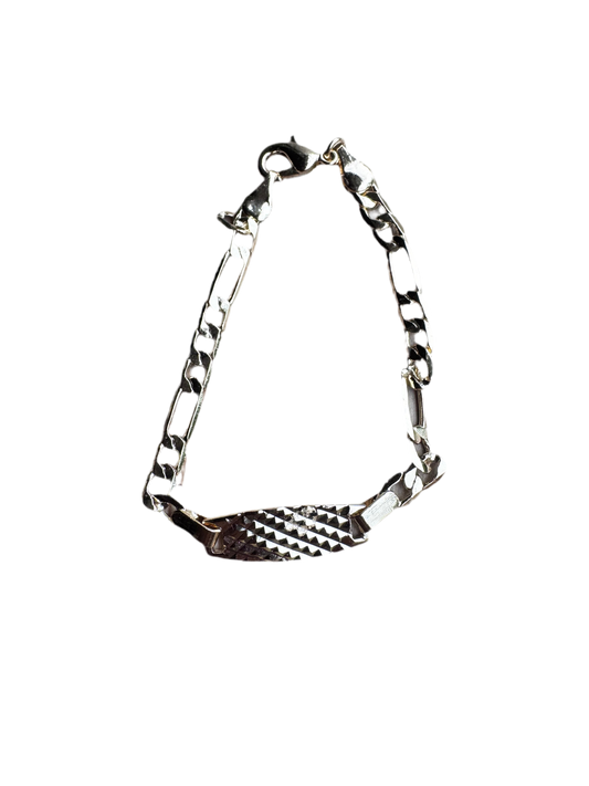 Baby/Toddler Figaro Textured ID Bracelet
