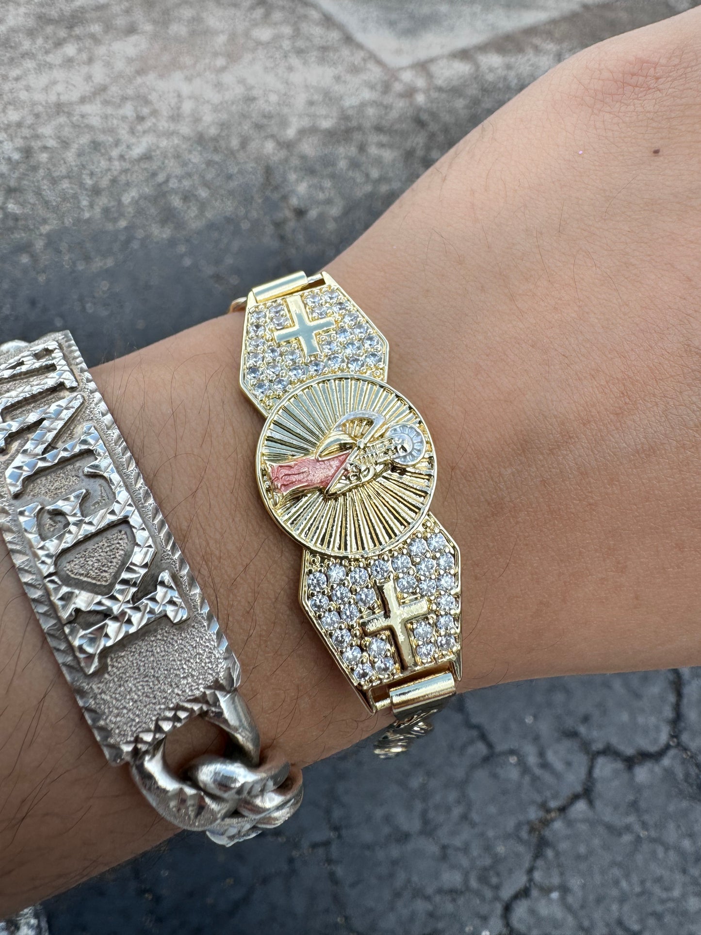Santa Muerte Valentino Rose Gold Esclava
