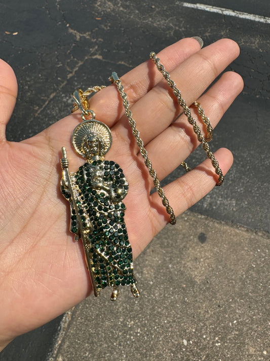 San Judas Iced out 3.5 Necklace