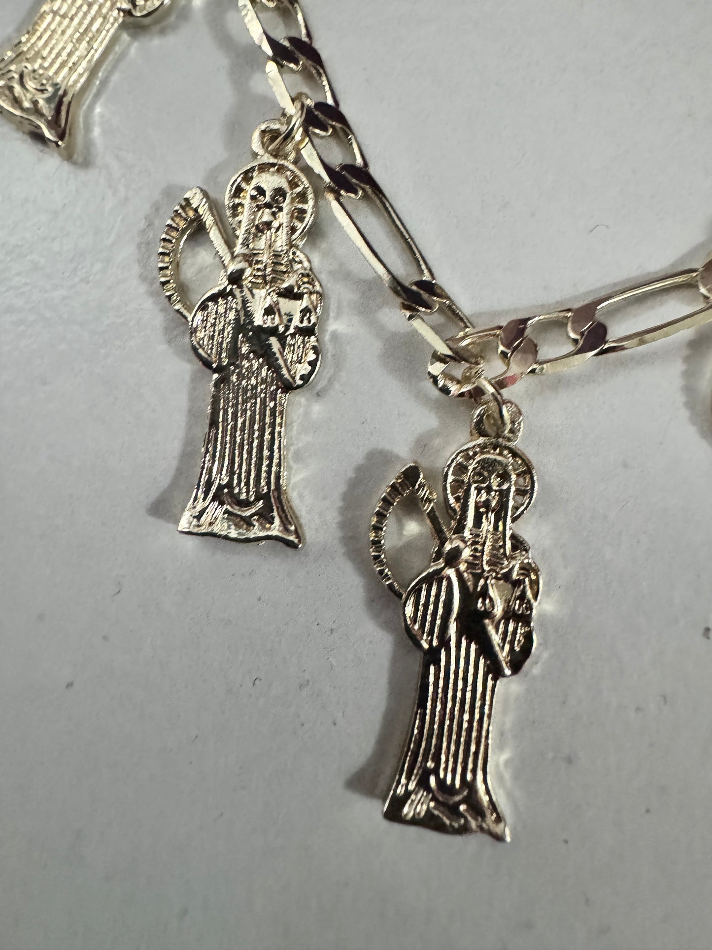 Santa Muerte Gold Charms Bracelet