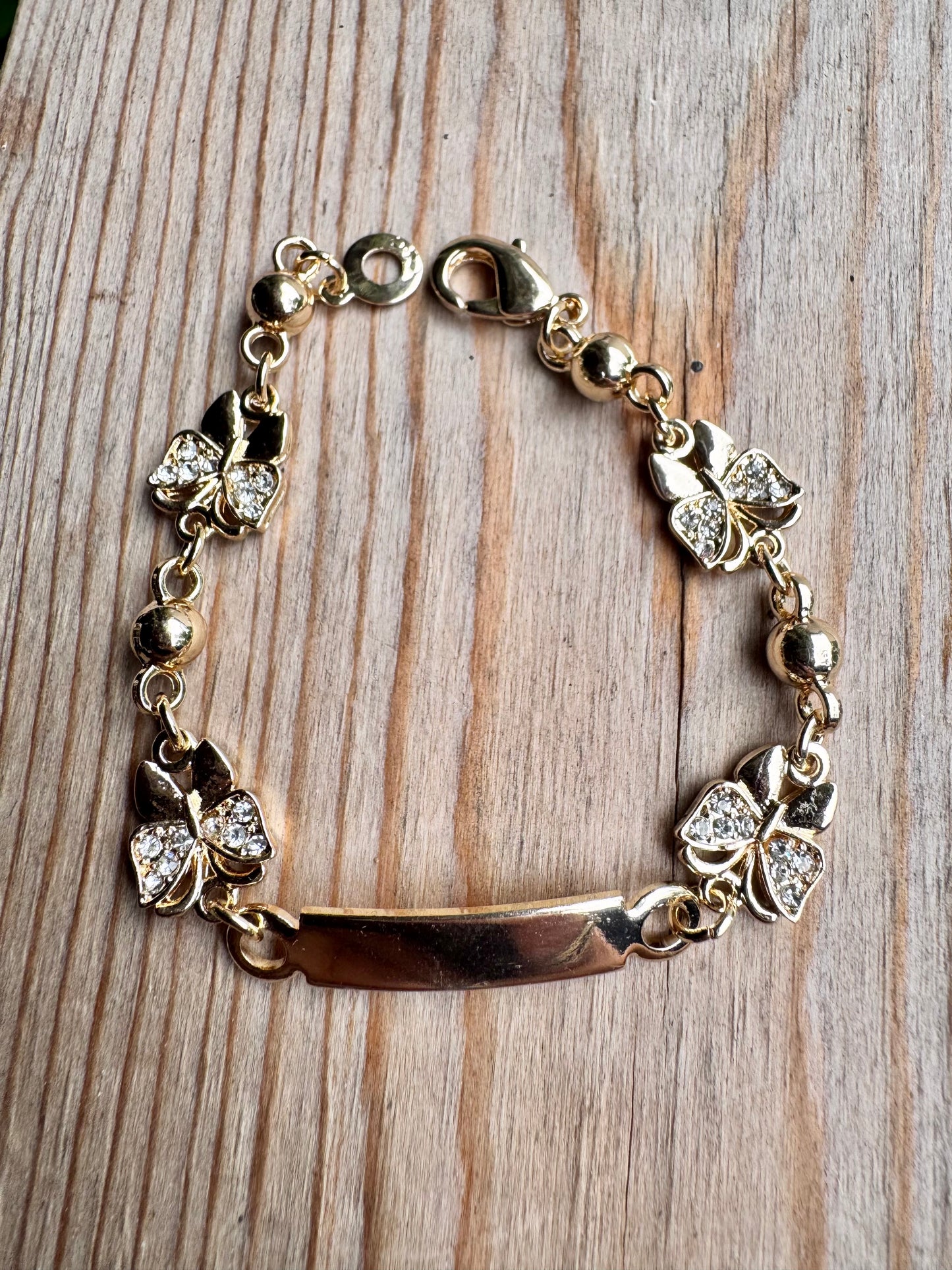 White Butterflies Baby Bracelet Esclava