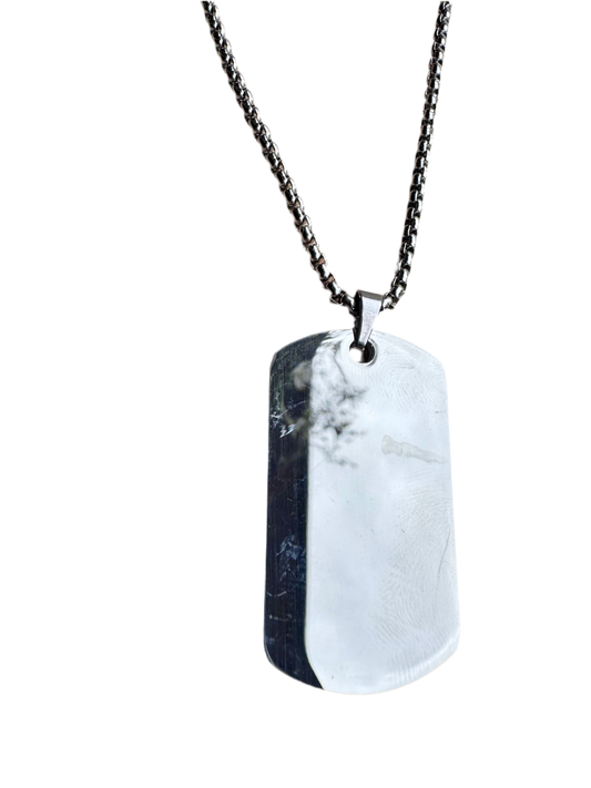 Tag Silver Personalized Necklace