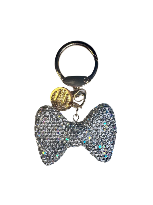 Bow Coquette White Keychain