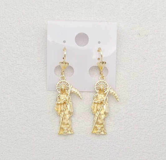 Santa Muerte Earrings (Gold)