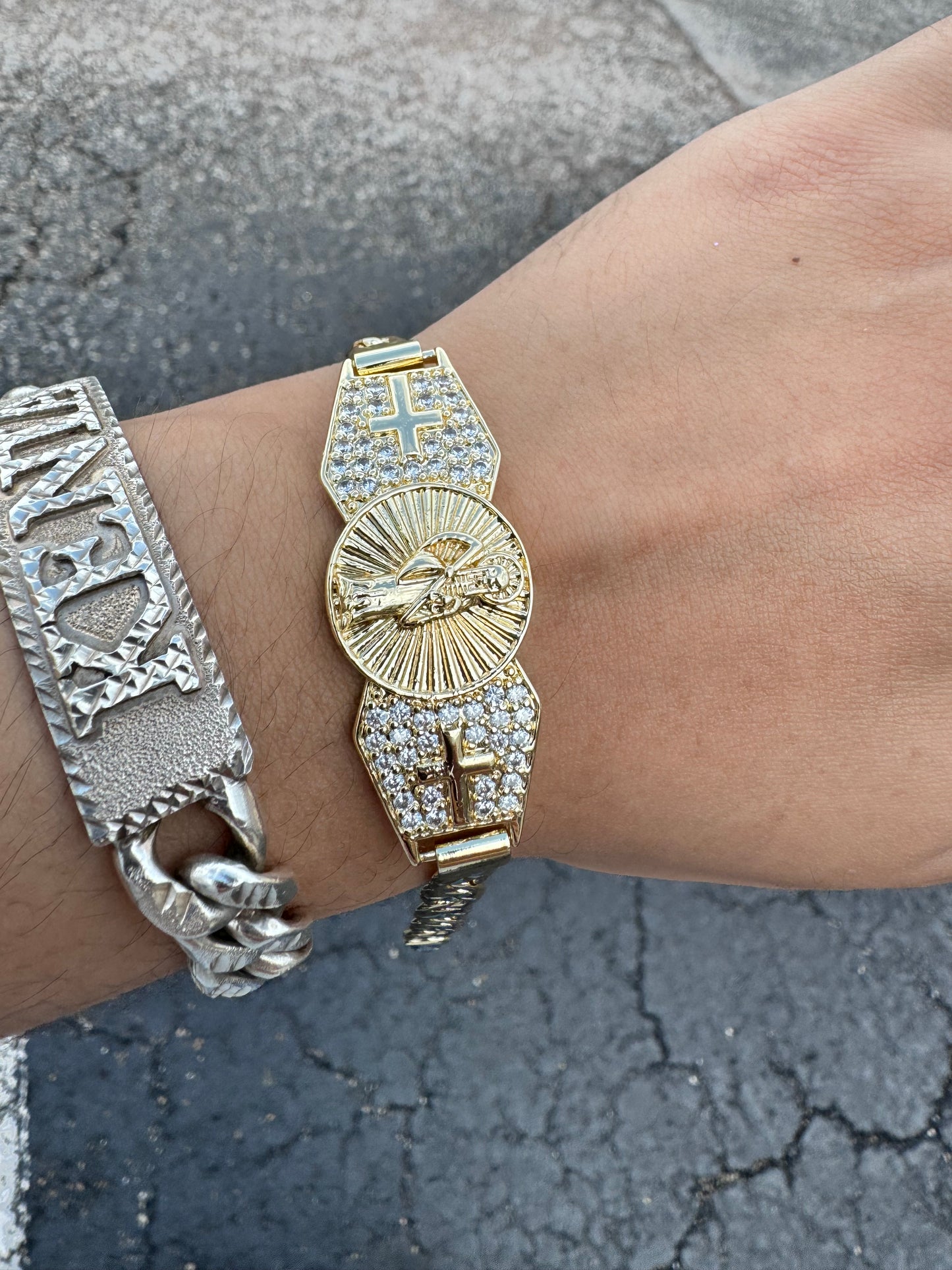 Santa Muerte Valentino Golden Esclava