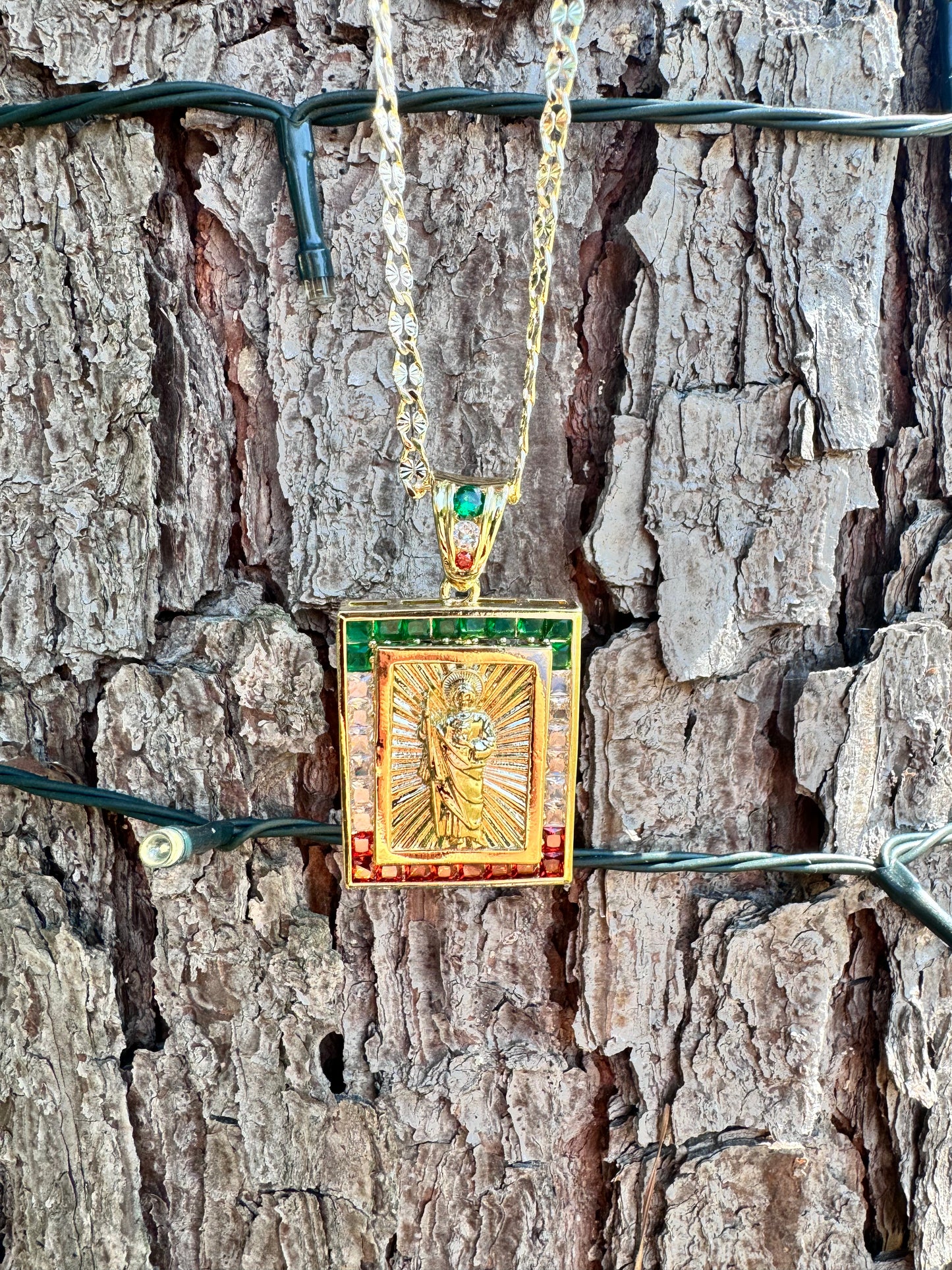 San Judas Cuadrado Necklace