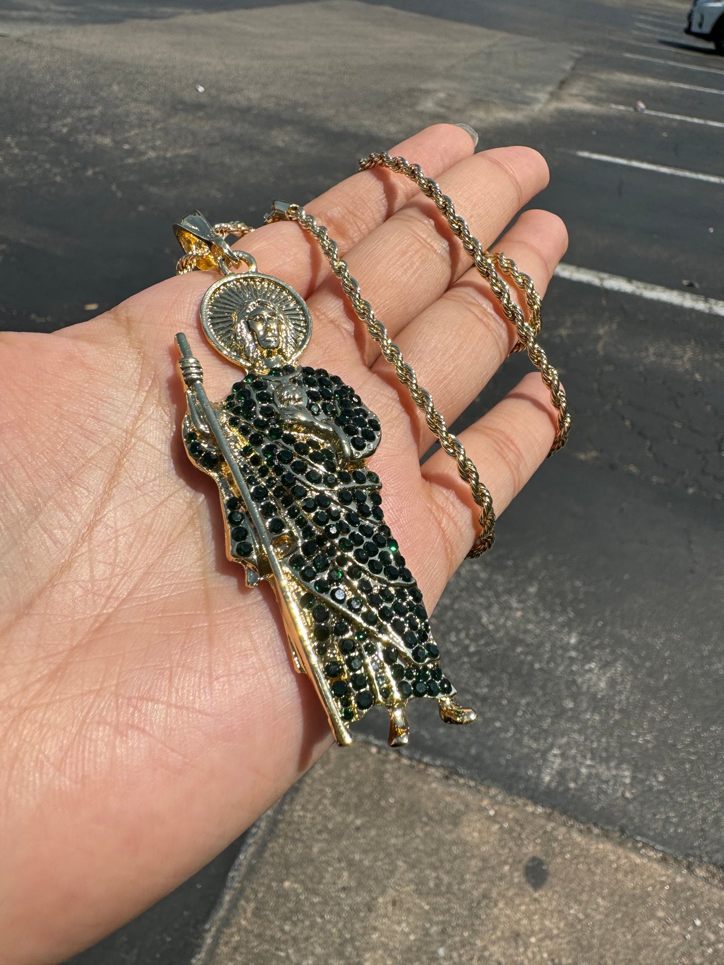 San Judas Iced out 3.5 Necklace