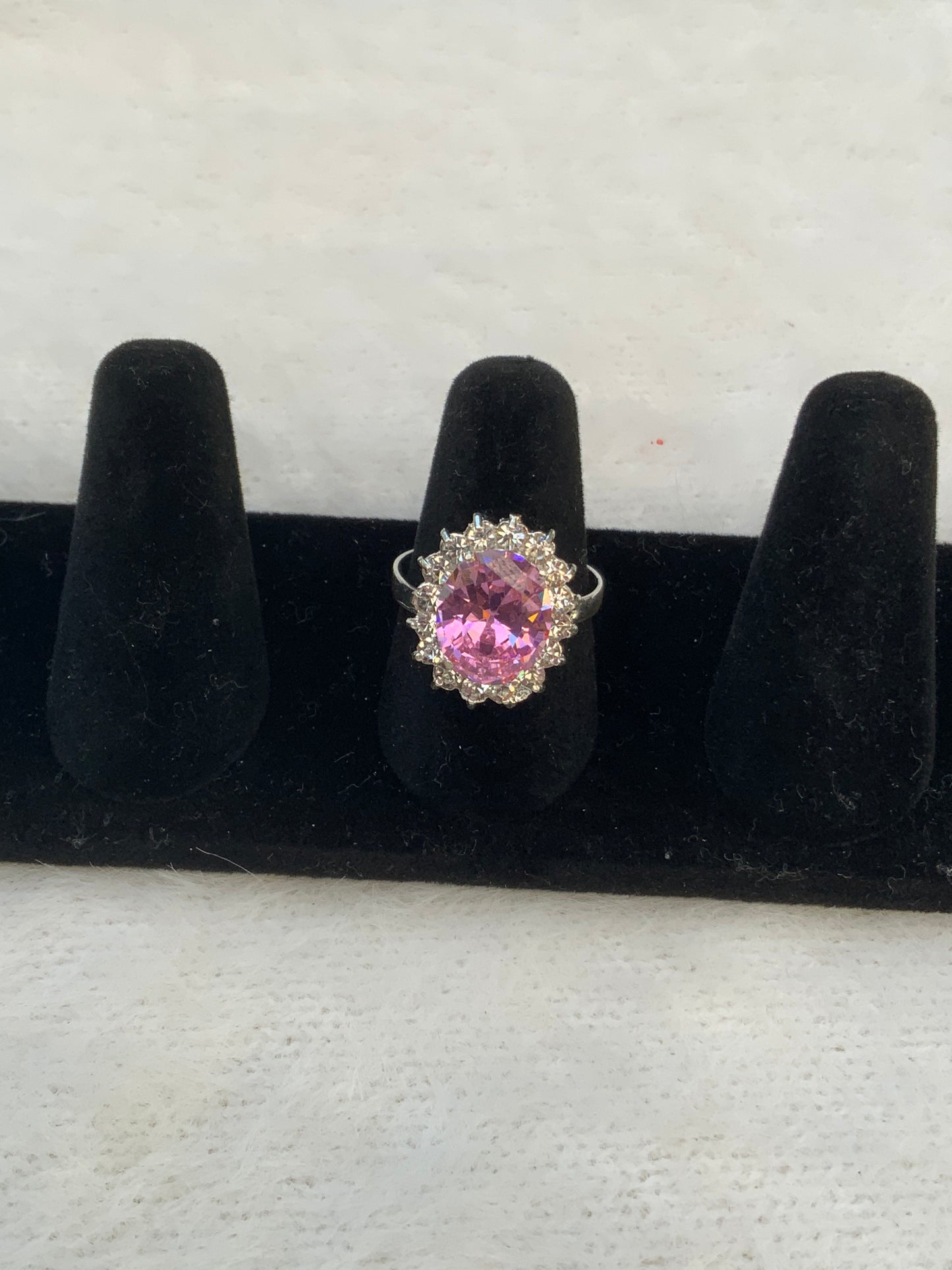 Pink Crystal Ring (Size 8.5)