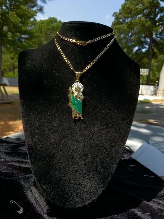 Green San Judas Necklace