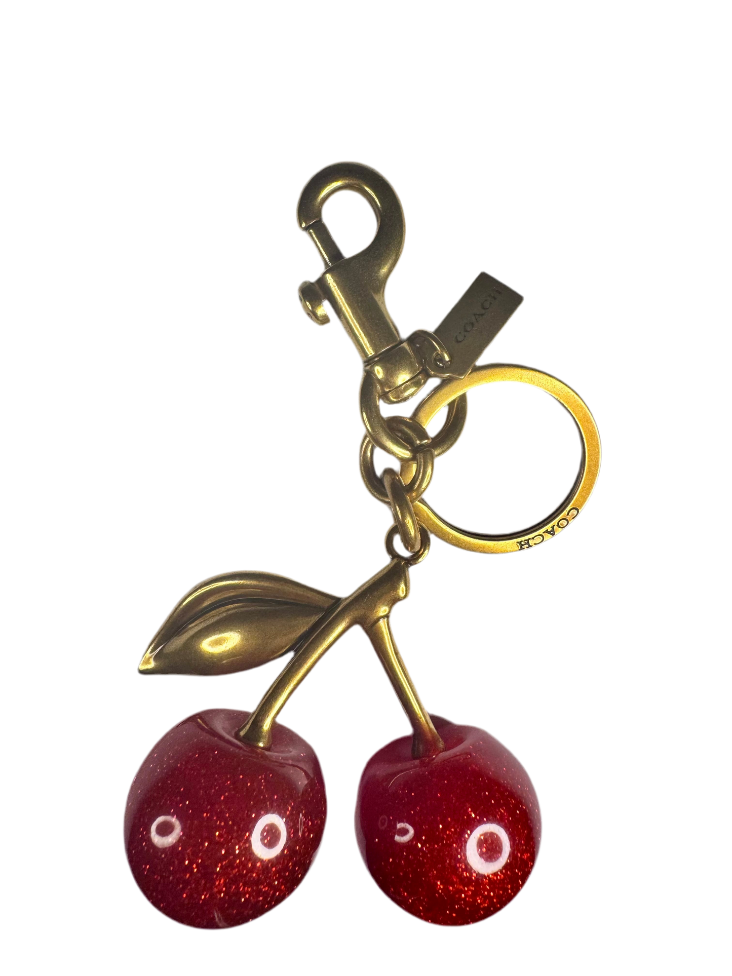 Luxury Red/Gold Cherry Keychain