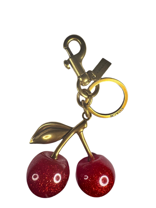 Luxury Red/Gold Cherry Keychain