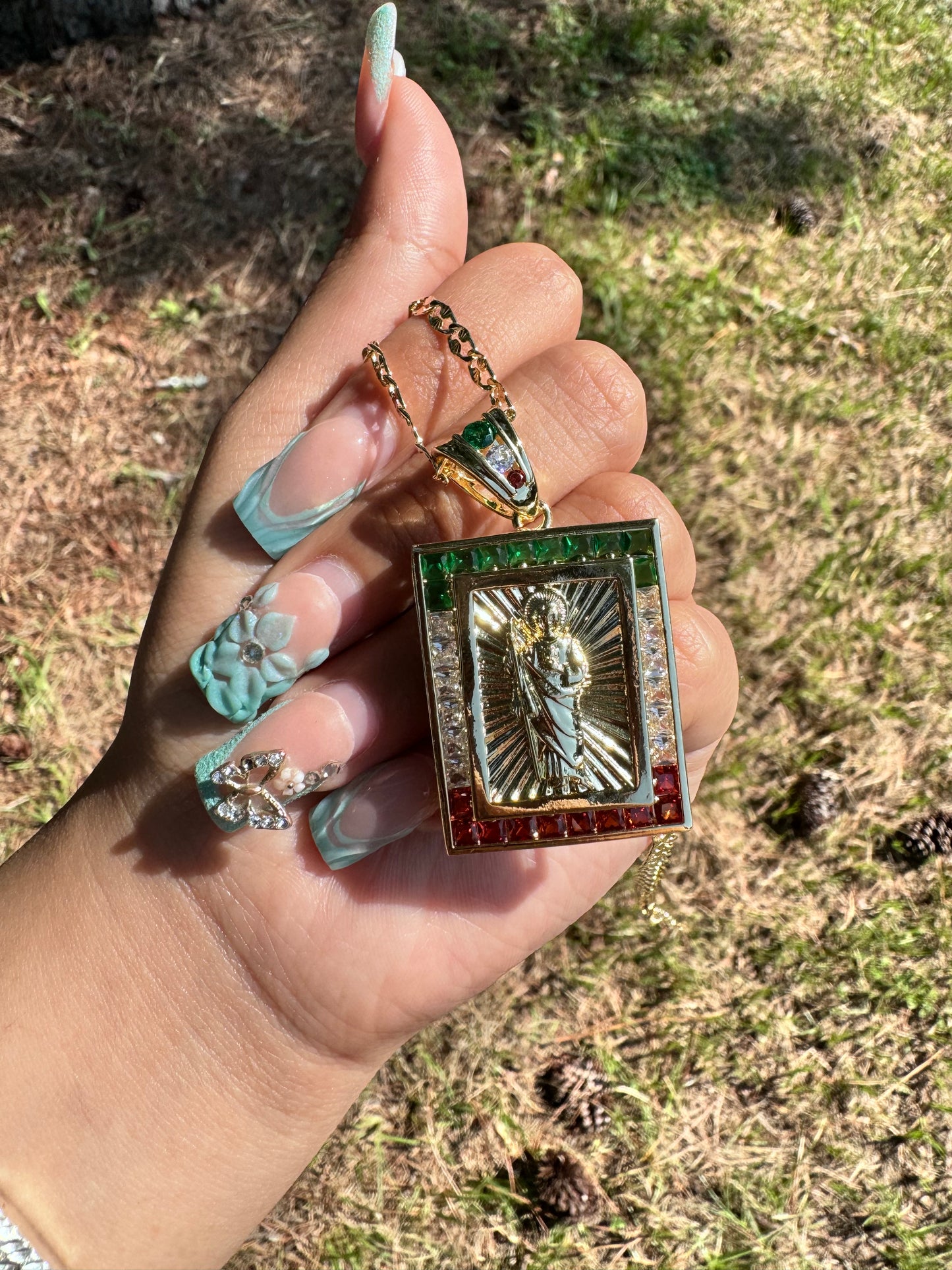 San Judas Cuadrado Necklace