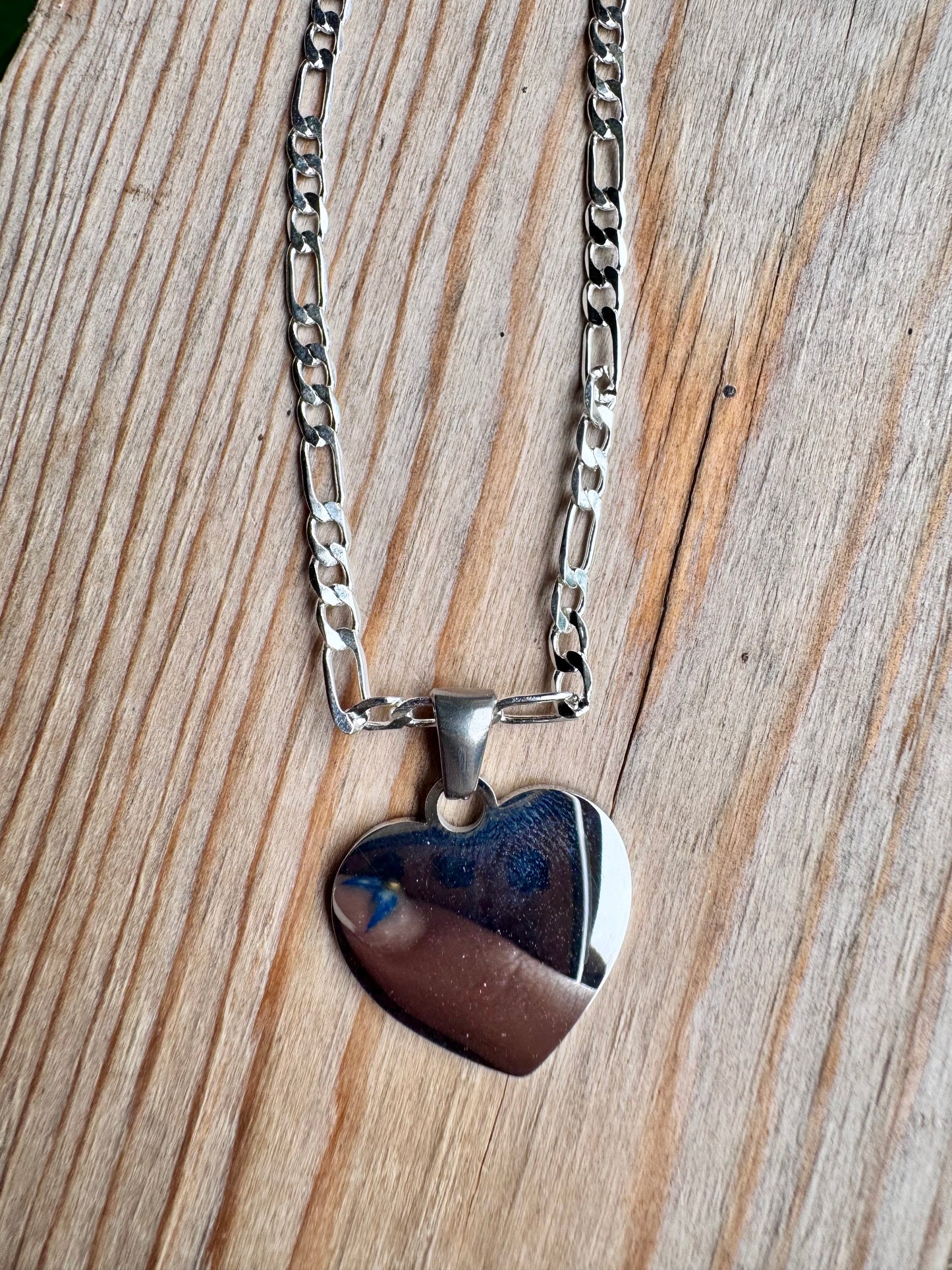Heart Silver Personalized Necklace