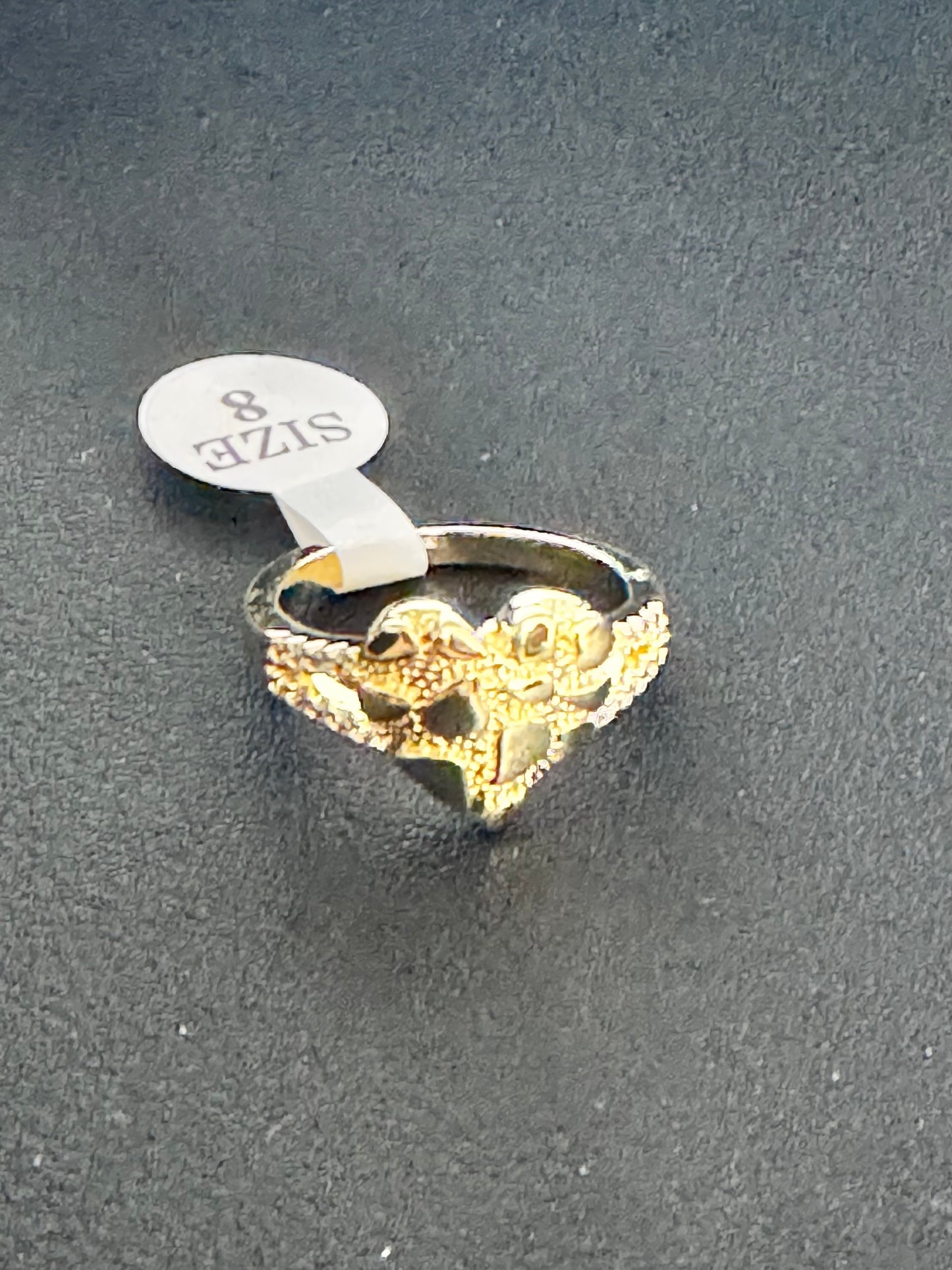 Heart Nugget Split Shank Ring