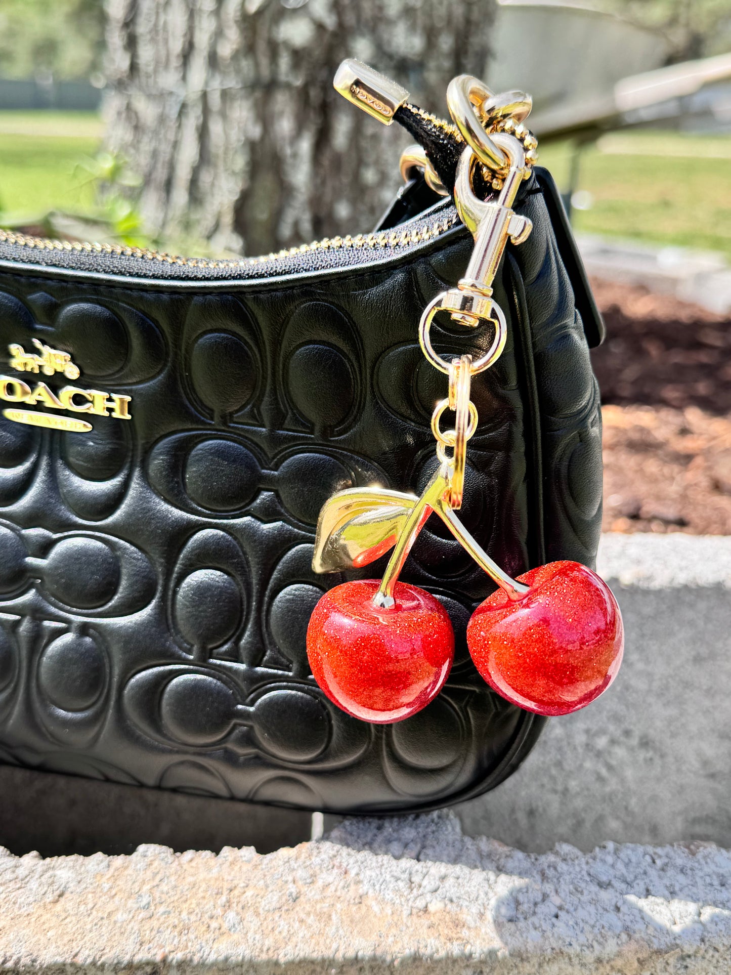 Red Cherry Keychain
