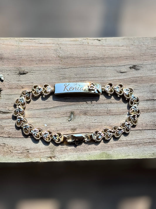 Custom ID Flower Bracelet