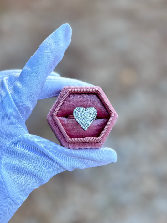 Icy Heart Ring (Silver)