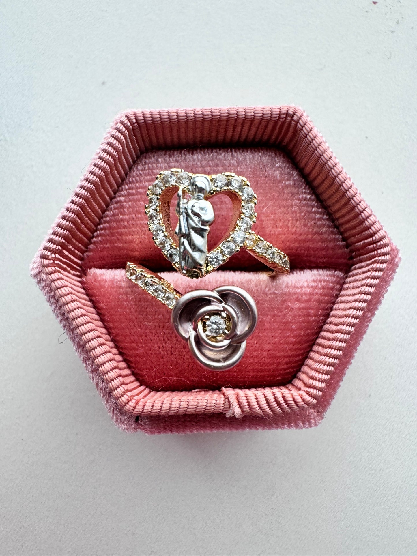 San Judas Rose Adjustable Ring