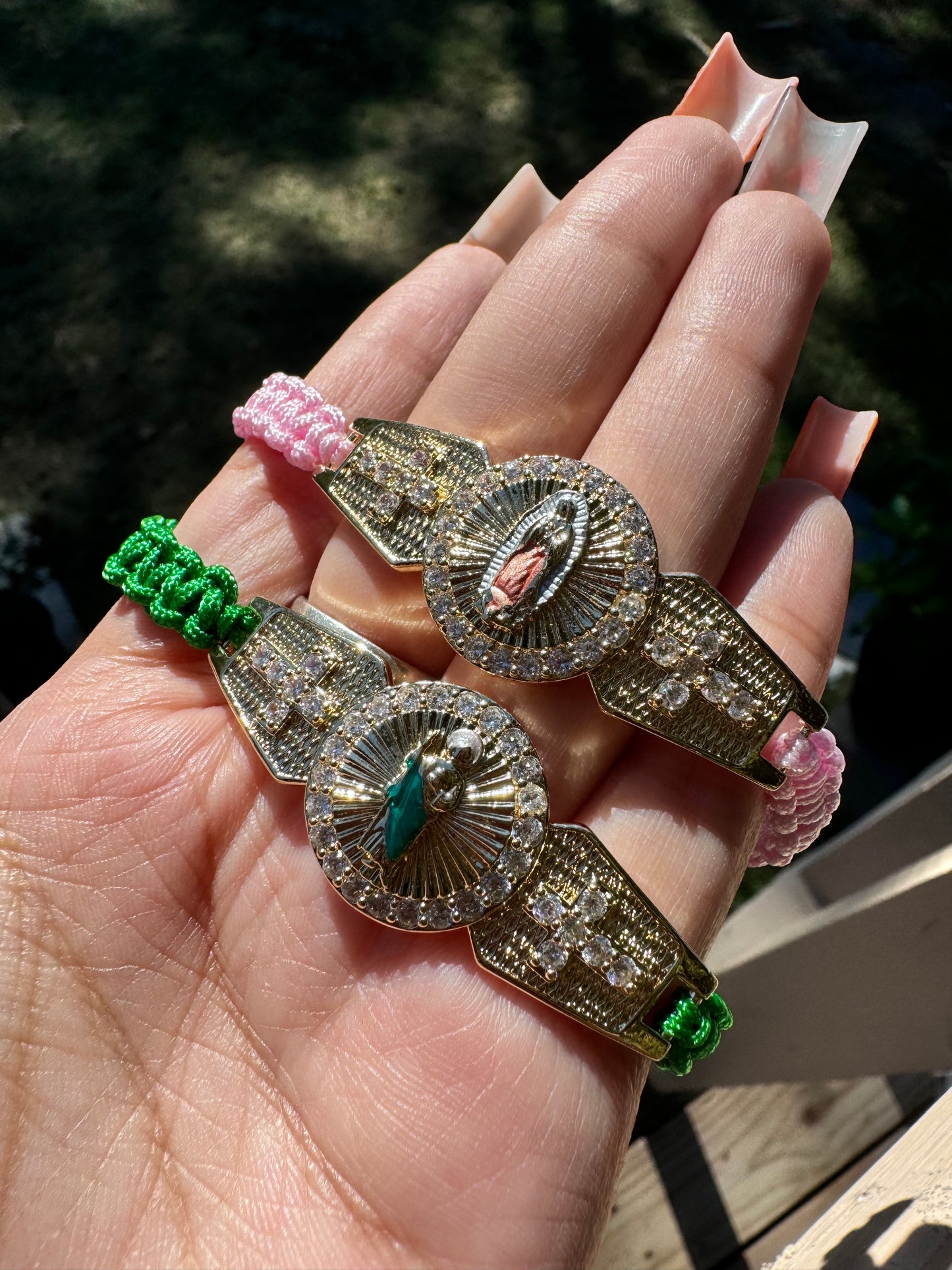 San Judas y Virgencita Couple Bracelet