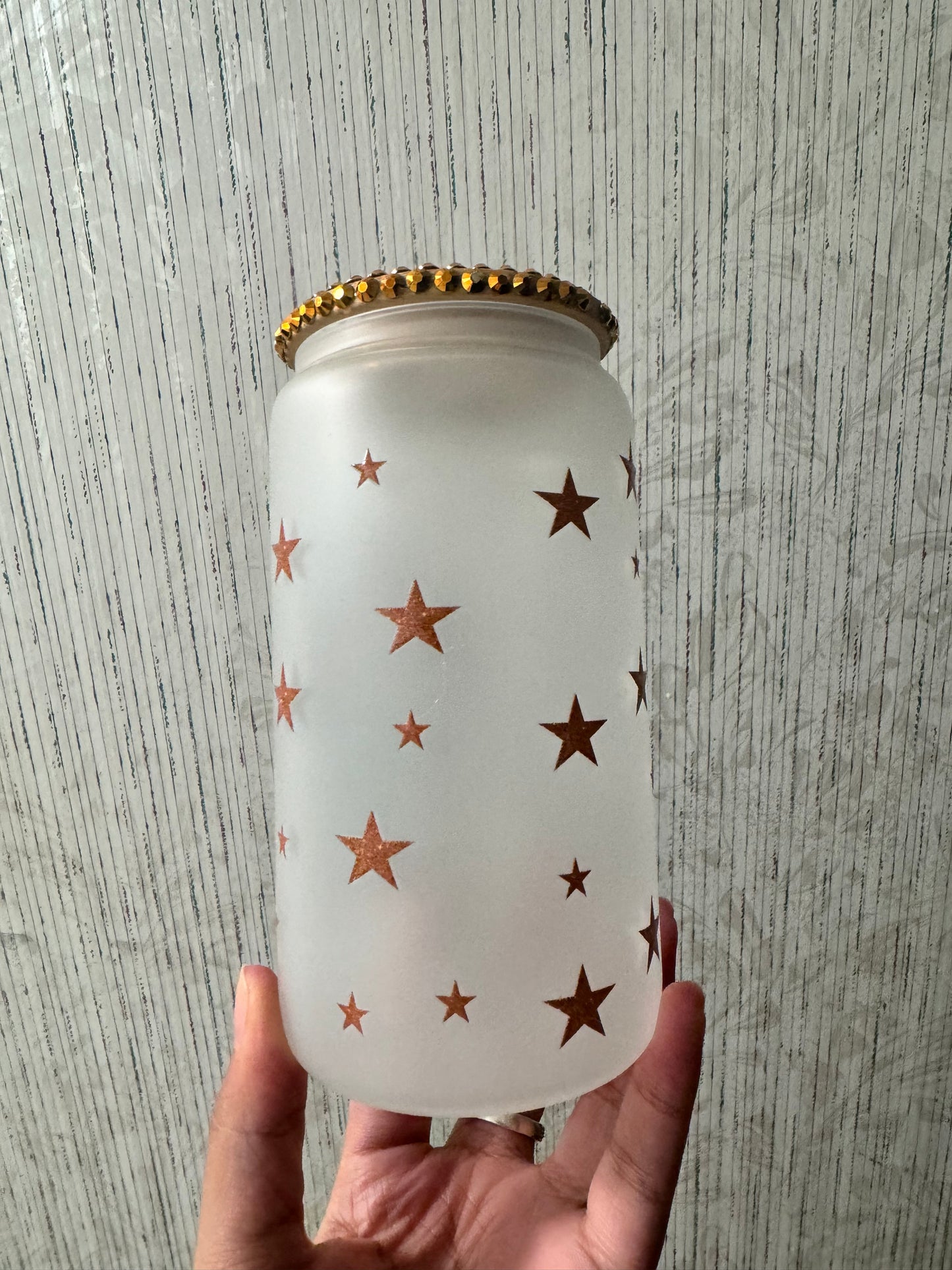 San Judas Frosted Glass Cup