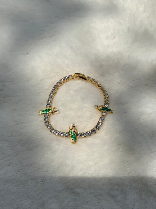 San Judas Green Tennis Bracelet