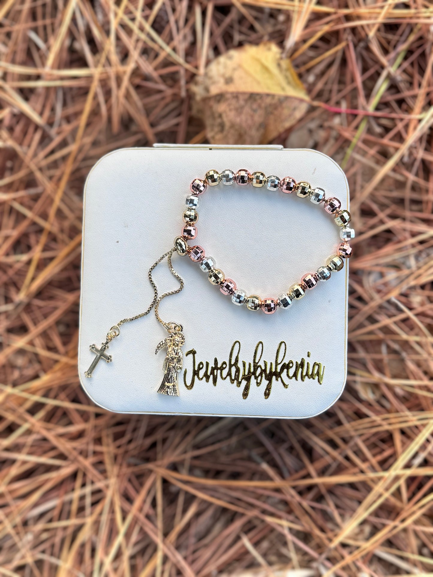 Santa Muerte Rosario Bracelet