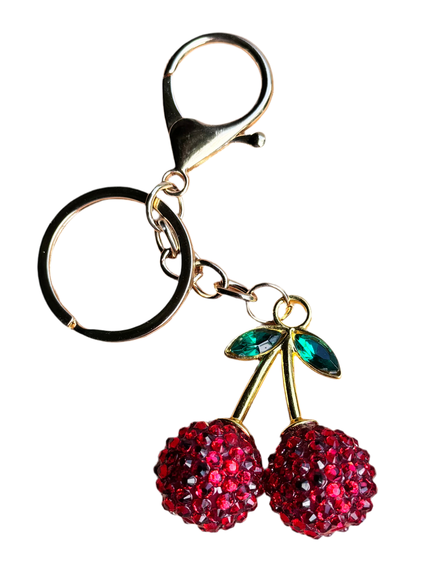 Pretty Red Cherry Keychain