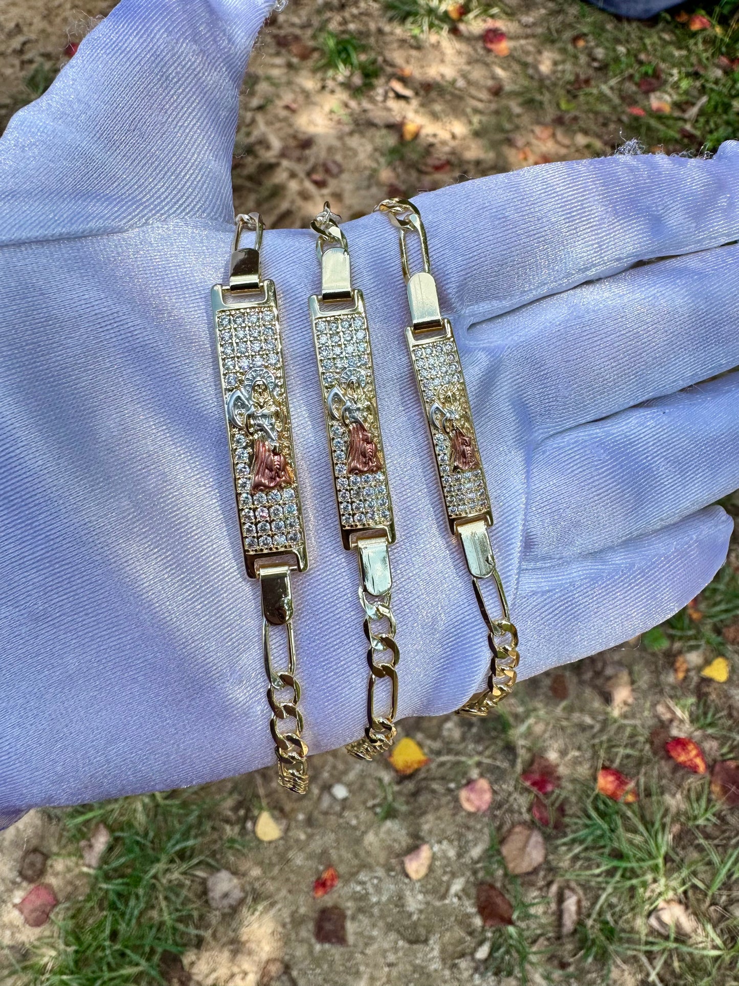 Santa Muerte Diamond Bracelet Esclava