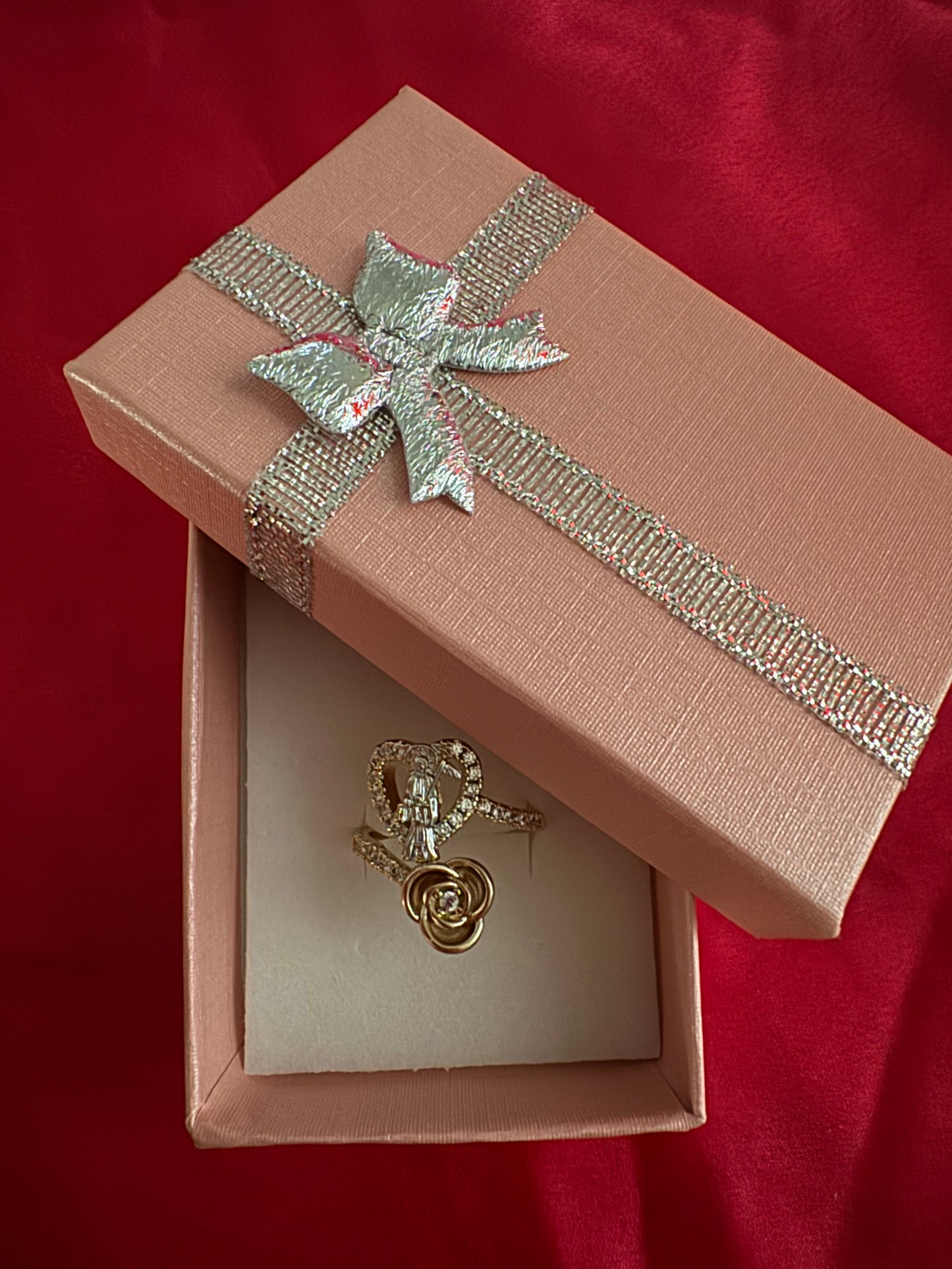 Santa Muerte Rose Ring