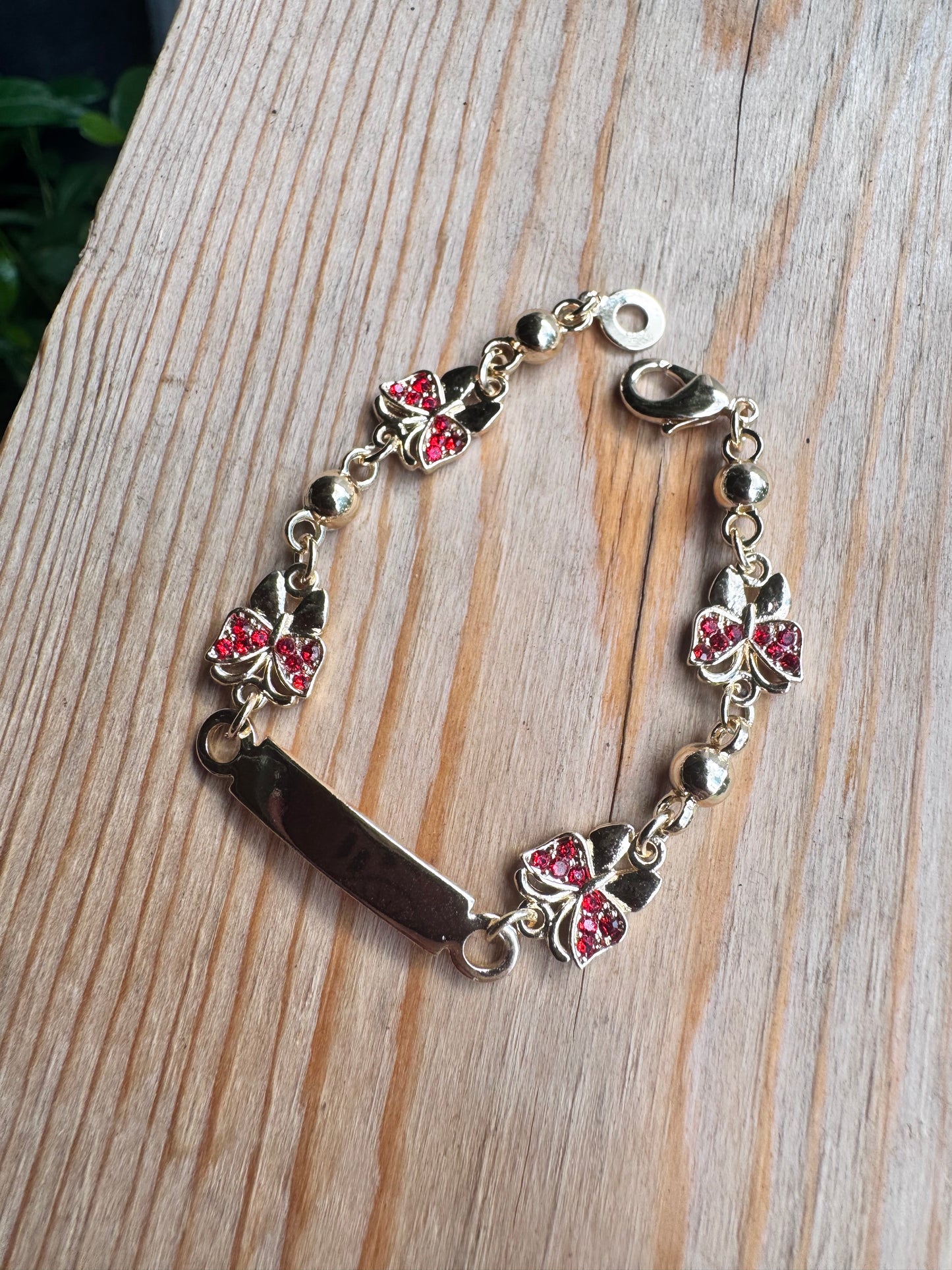 Red Butterfly Baby Bracelet Esclava